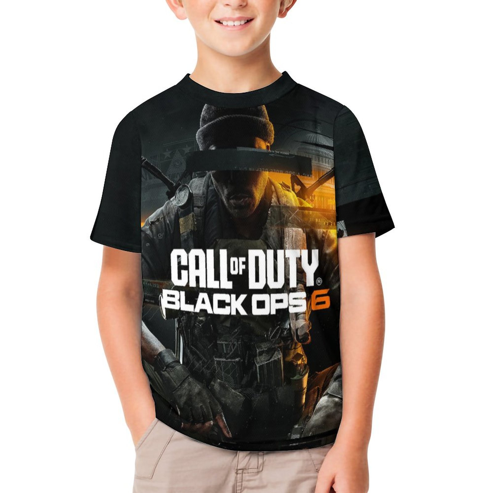 Call of Duty Black Ops Teenage T-shirt Short Sleeve Children's Shirts Graphic Shirt Tees for Boy Girl